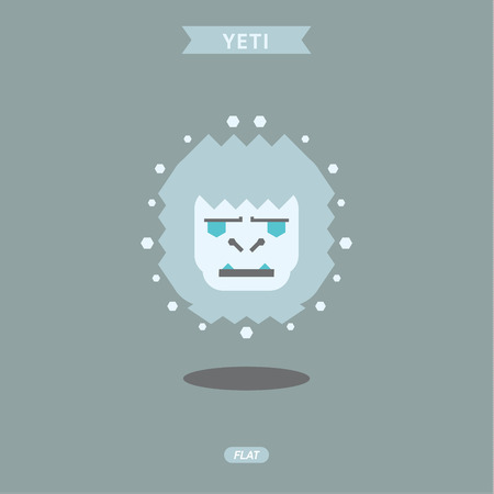 Yeti illustration graphic headのイラスト素材