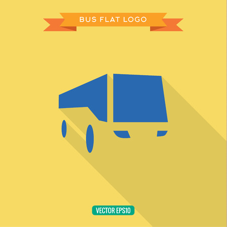 Bus Flat style Icon Setのイラスト素材