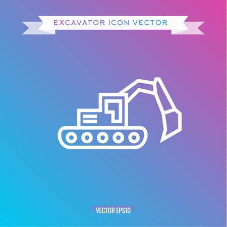 Excavator work Iconのイラスト素材