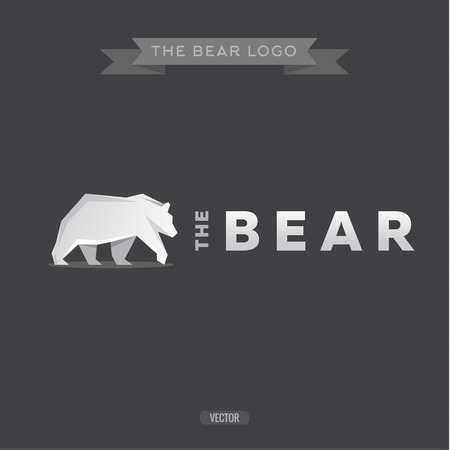 The Bear icon Flat, geometric vector illustrationsのイラスト素材
