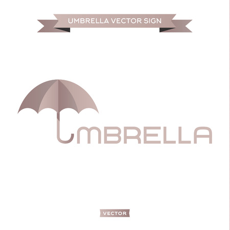 Logo umbrella, the letter U in a pen icon vector illustration trendy stylesのイラスト素材
