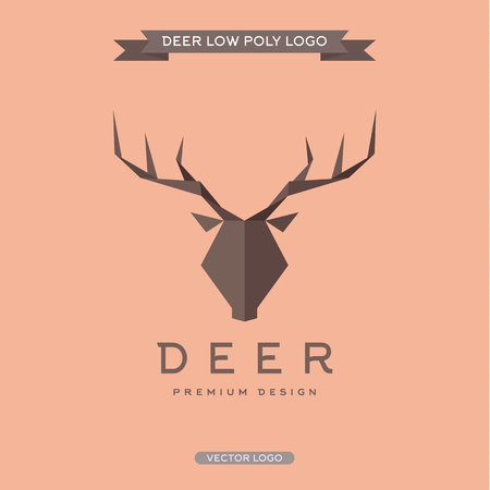 Deer logo polygonal elements of the trend vectorsのイラスト素材