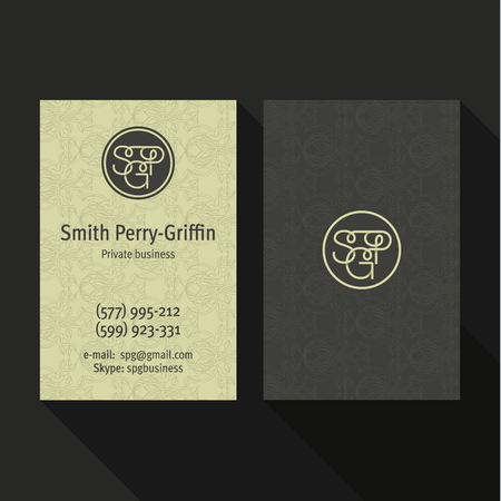 Business Card Qualitative elegant vector logos, and professional layoutのイラスト素材