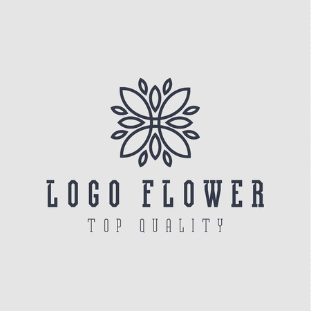 Logo abstract flower flat style vectors illustration top qualityのイラスト素材