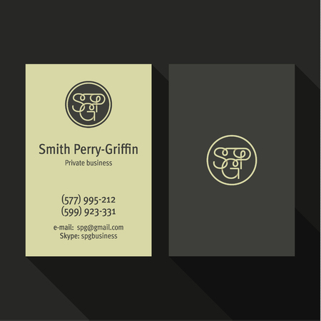 Business Card Qualitative elegant vector logos, and professional layoutのイラスト素材