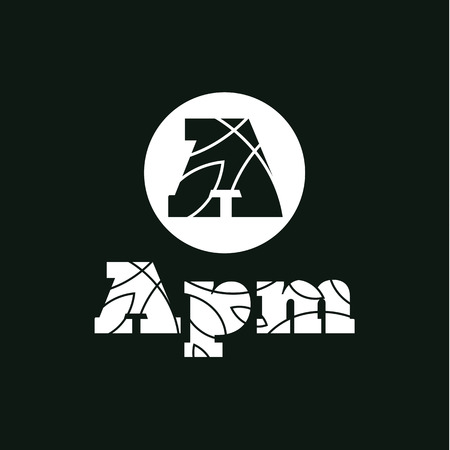 Logo letter A flat style vector illustrationsのイラスト素材