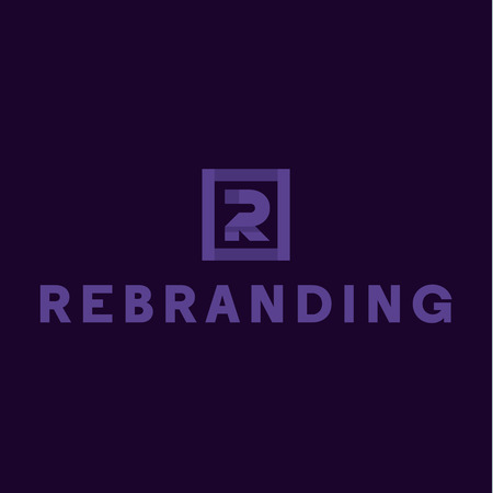 Letter R   flat style vector illustrations of abstract signのイラスト素材