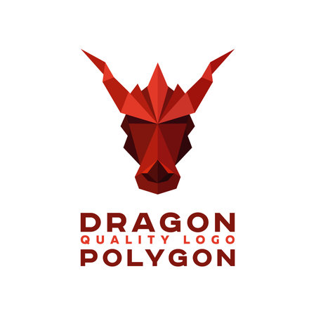 Head Polygon dragon origami vector  のイラスト素材