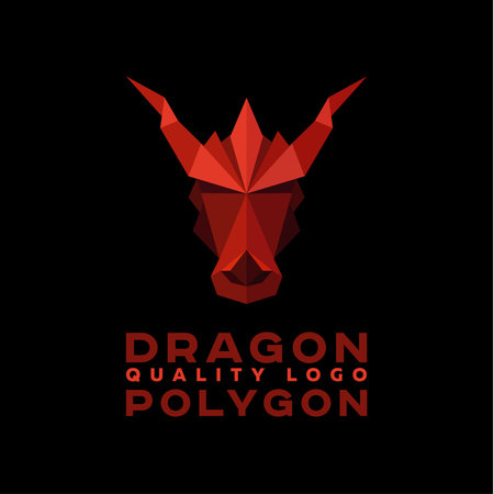 Head Polygon dragon origami vector   professional quality excellent artのイラスト素材