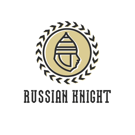 Knight head, armor helmet vector illustration face.のイラスト素材