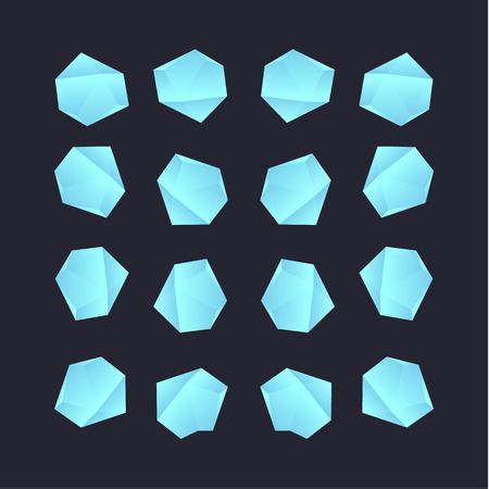 Stones in different angles gradients, illustration artのイラスト素材