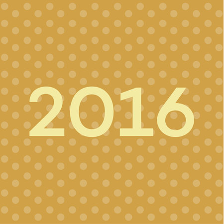 2016 Text on New Years background, font contemporary illustration.