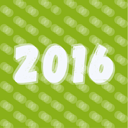 2016 Text on New Years background, font contemporary illustration.のイラスト素材
