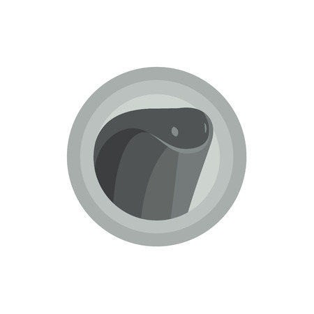 Snake cobra animal into flat vector illustration in monochrome modern trends logo artの写真素材