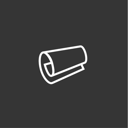 Paper roll, roll in the style of a modern flat linear vector icon artのイラスト素材