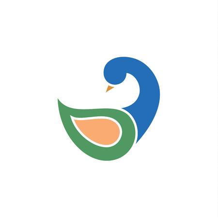 Duck modern logo vector illustration design on a white background artのイラスト素材