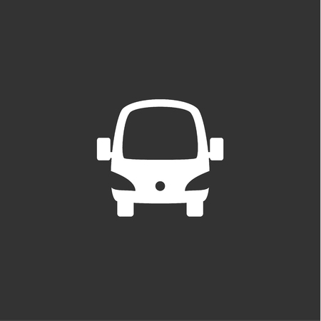 Bus logo in negative space quality modern flat style design for your business icon means of transport artのイラスト素材