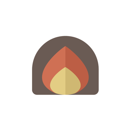 Fire fire flat style icon vector illustration artのイラスト素材