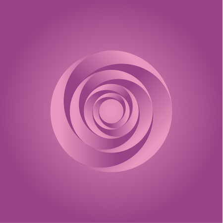 Pink Twisted Abstract spiral illustration of remembers the rose artのイラスト素材