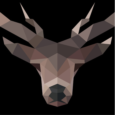 Deer low poly vector illustration polygons horned artのイラスト素材
