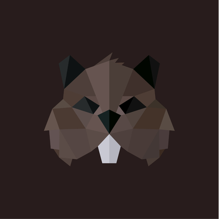 Beaver illustration modern styles polygonal flat for design an animal with teeth artの写真素材