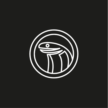 linear style Cobra flat trend illustration artの写真素材