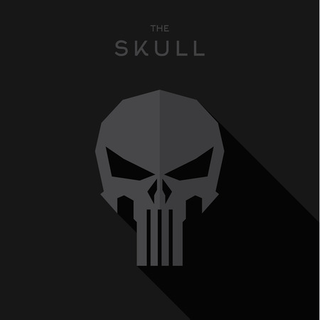 Mask villains Hero superhero skull flat style icon  , illustrationの写真素材