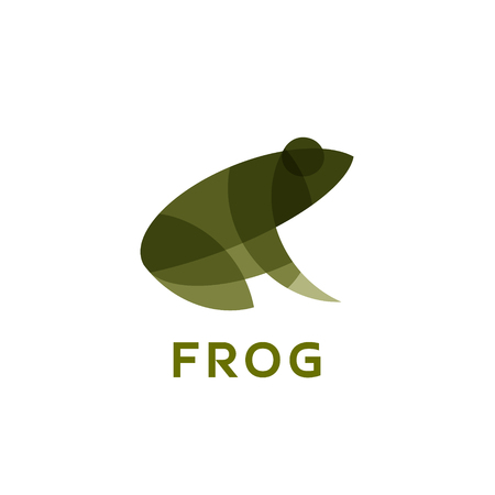 Frog illustration the effect of overlay modern vector trendy.のイラスト素材