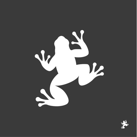 Frog illustration sign minimalism modern mark logo vector trendyのイラスト素材