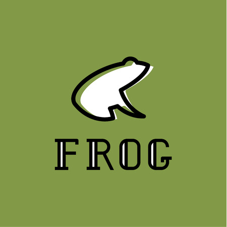 Frog logo illustration sign mark vector trendのイラスト素材