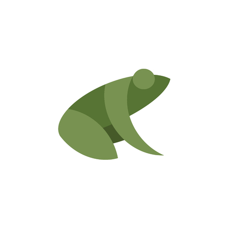 Frog flat illustration sign mark vector trend.のイラスト素材