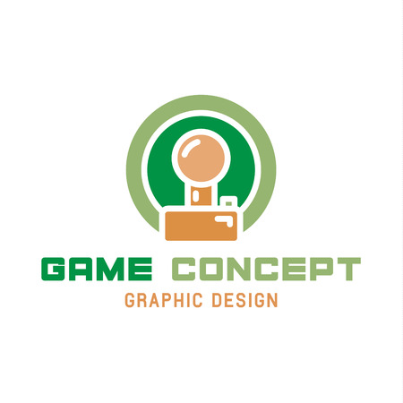 Game joystick illustration of the trend in flat style.のイラスト素材