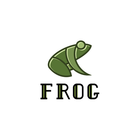 Frog illustration logos sign mark vector trend design.のイラスト素材