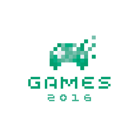 Joystick game style pixel design iconのイラスト素材