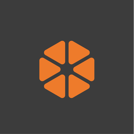 Slices abstract vector style icons logos orange flatの写真素材