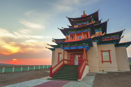 Datsan - the palace of the Goddess White Tara in Selenga District, Buryatiaのeditorial素材