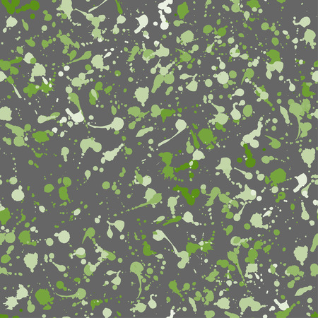Camouflage seamless background in grey and green splashes, vector backgroundのイラスト素材