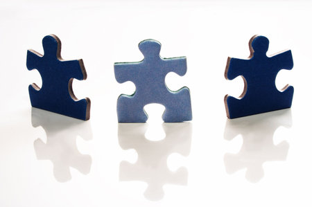 puzzle on whiteの写真素材