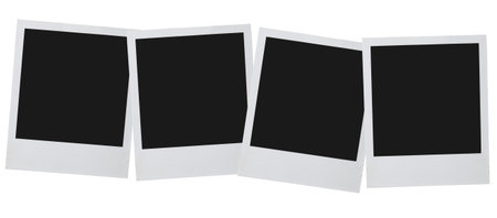 Blank  photos isolated on a white backgroundの写真素材