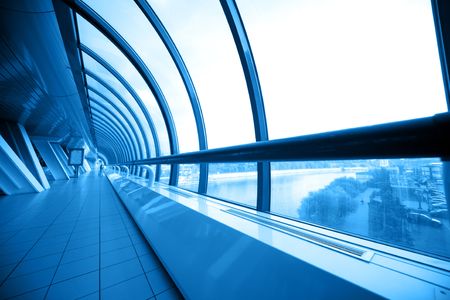 business interior in blueの写真素材