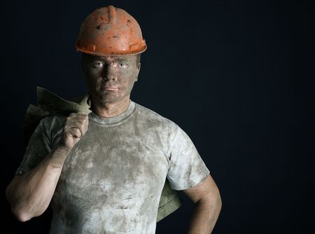 close-up portraitm worker man mineの写真素材