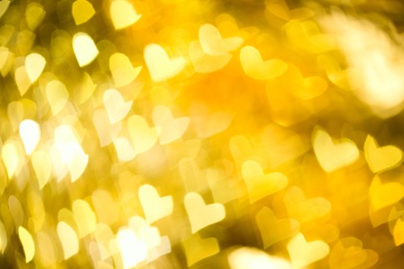 abstract yellow  background with heartの写真素材