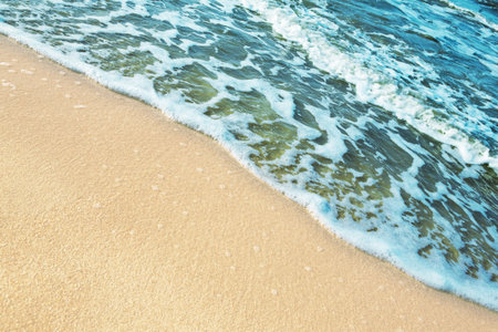Copy space for Word on sea beach 