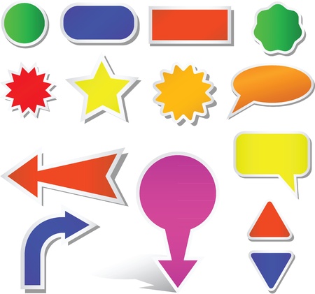 Vector  stickers のイラスト素材