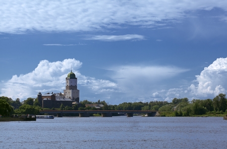 Vyborg Castle dating from the 13th centuryのeditorial素材