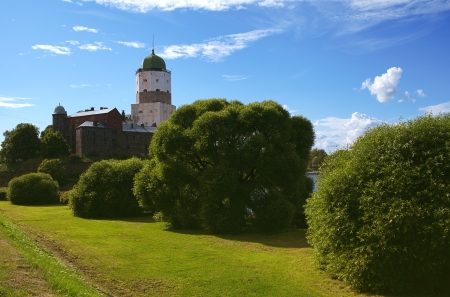 Vyborg Castle dating from the 13th centuryのeditorial素材