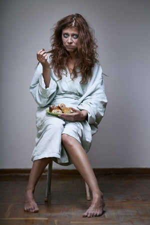 woman suffering from a severe depression の写真素材