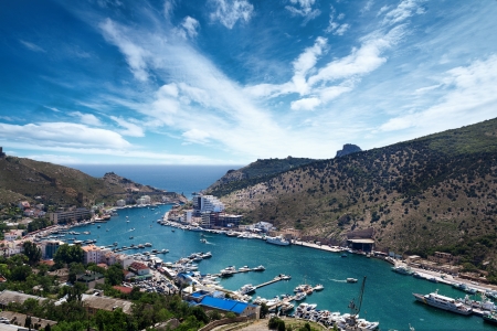view of the bay of Balaklava in Crimea の写真素材