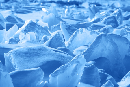 ice of Baikal lake in winterの写真素材