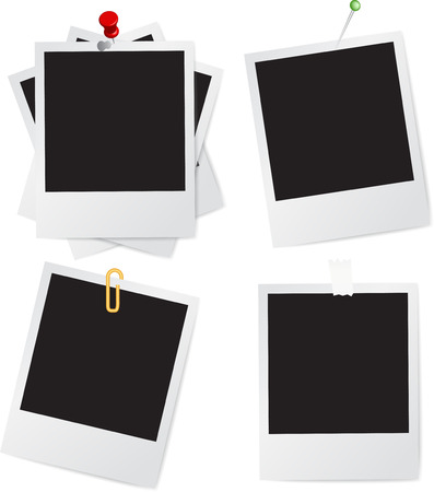 illustration of set a photo frame.のイラスト素材